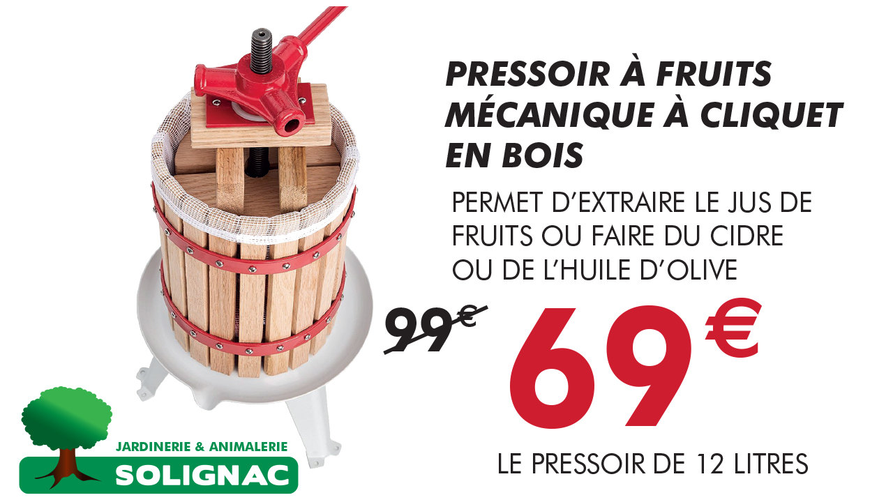 pressoir à fruits mecanique  Jardinerie Solignac - Une jardinerie  authentique à Bessières